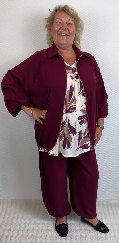 Bomber jasje met gesmokte mouwen 48/50/52