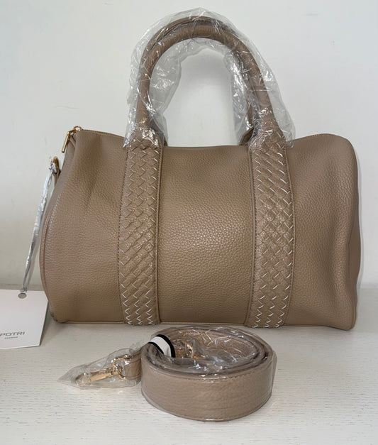 Beige bowling bag