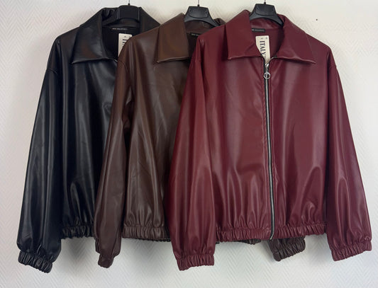 PU leren jasje kort model 44/46/48/50