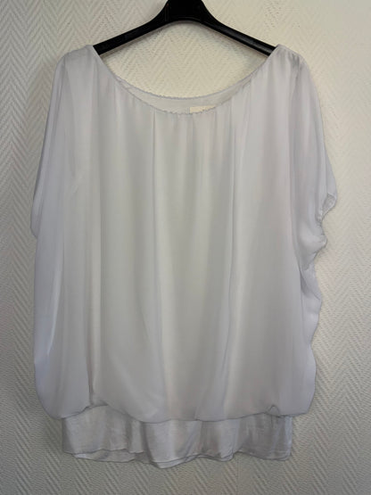 Ballontop met vaste stretch viscose ondertop 40/42/44/46