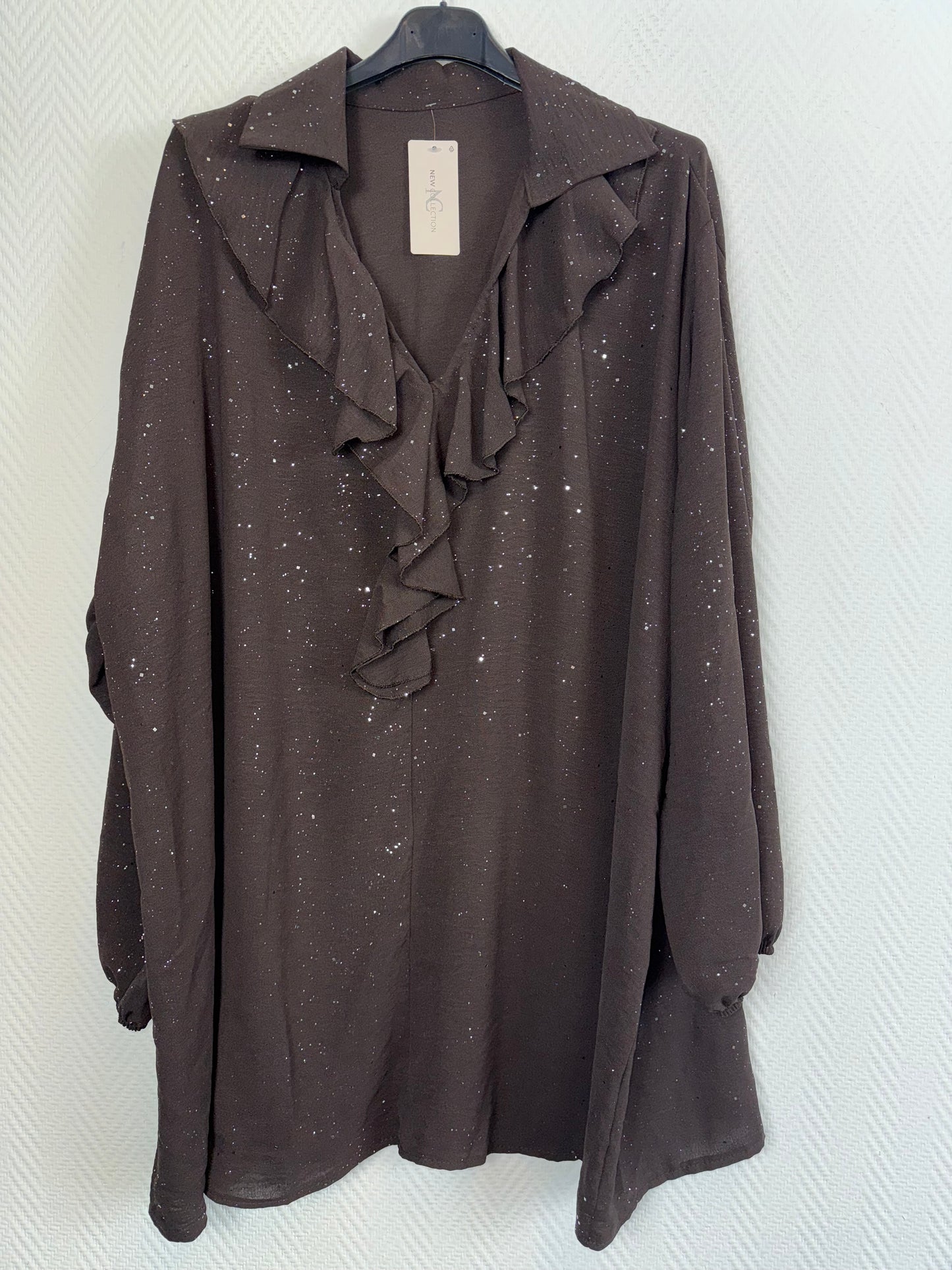 Roezel glitter blouse/tuniek 50/52/54