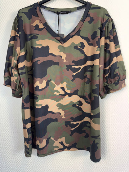 Travel shirt camouflage maat 46/48/50