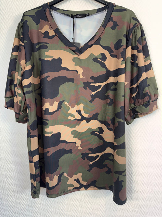 Travel shirt camouflage maat 46/48/50