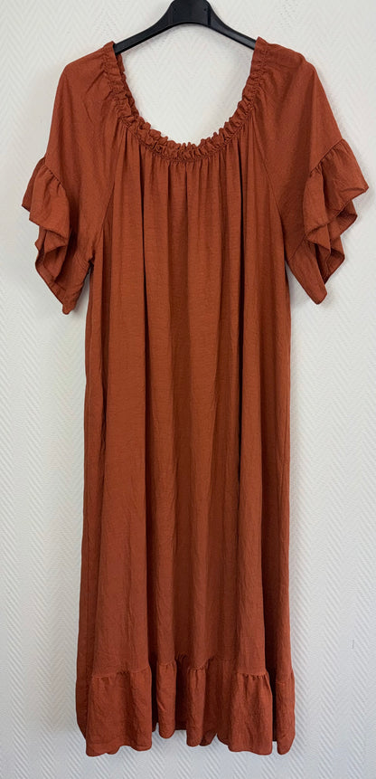 Lange A lijn viscose jurk Anja 48/50/52