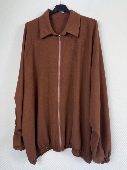 Bomber jasjes met gesmokte mouwen 48/50/52