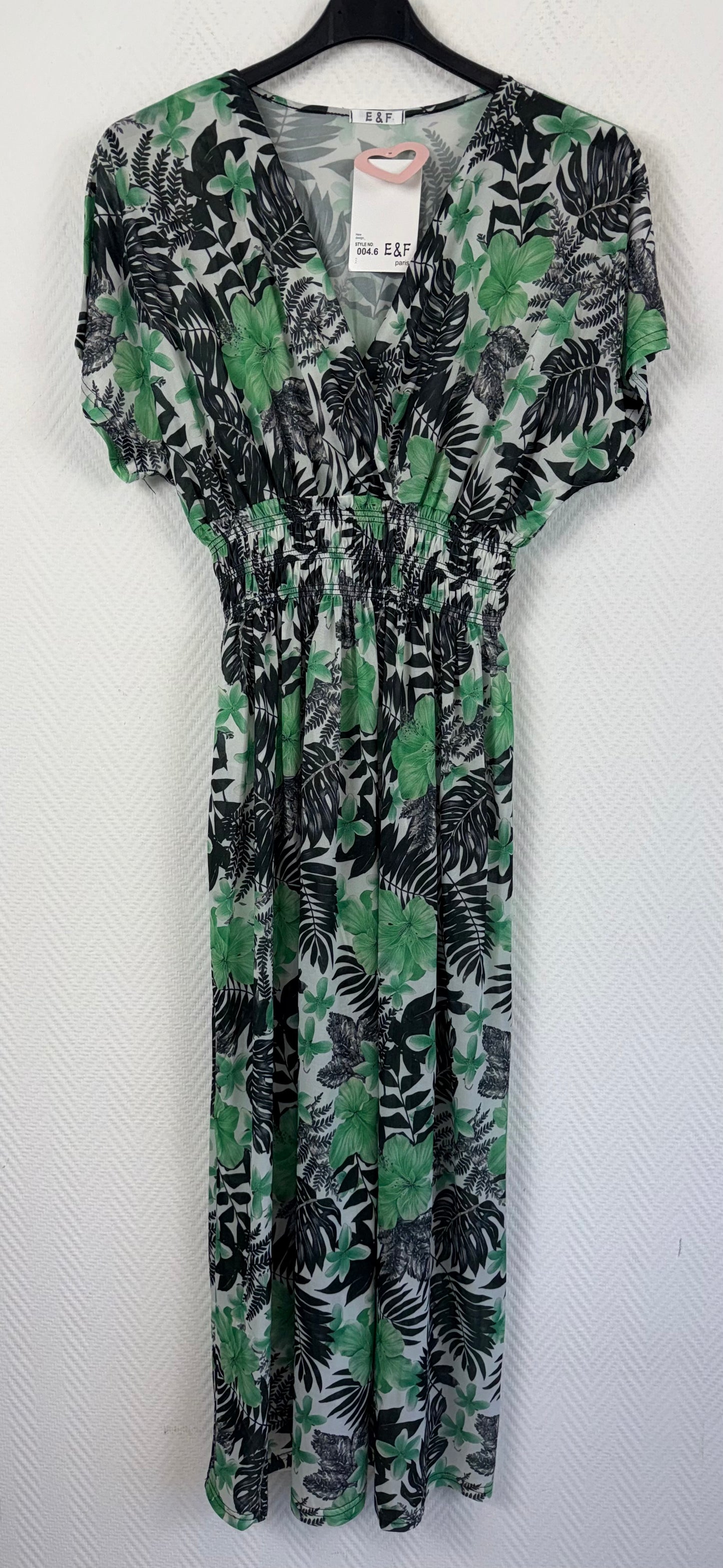 Lange jurk bladeren print 40/42/44/46/48/50