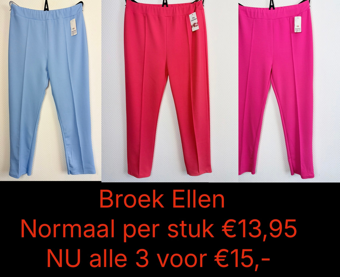 3x Broek Ellen 46/48/50/52