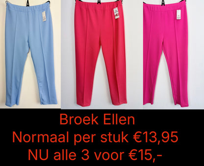 3x Broek Ellen 46/48/50/52