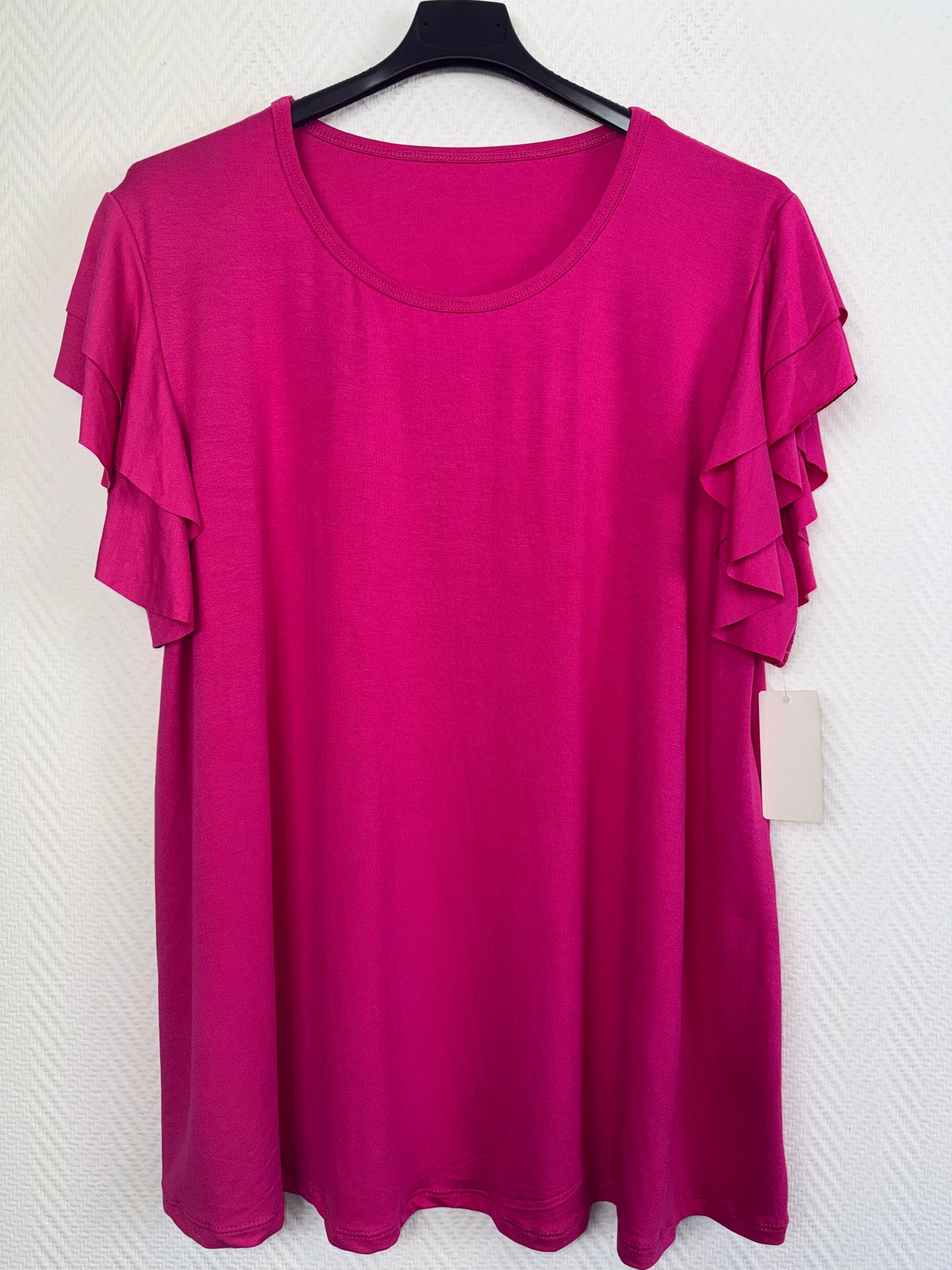 A lijn shirt met roezel mouw 46/48/50