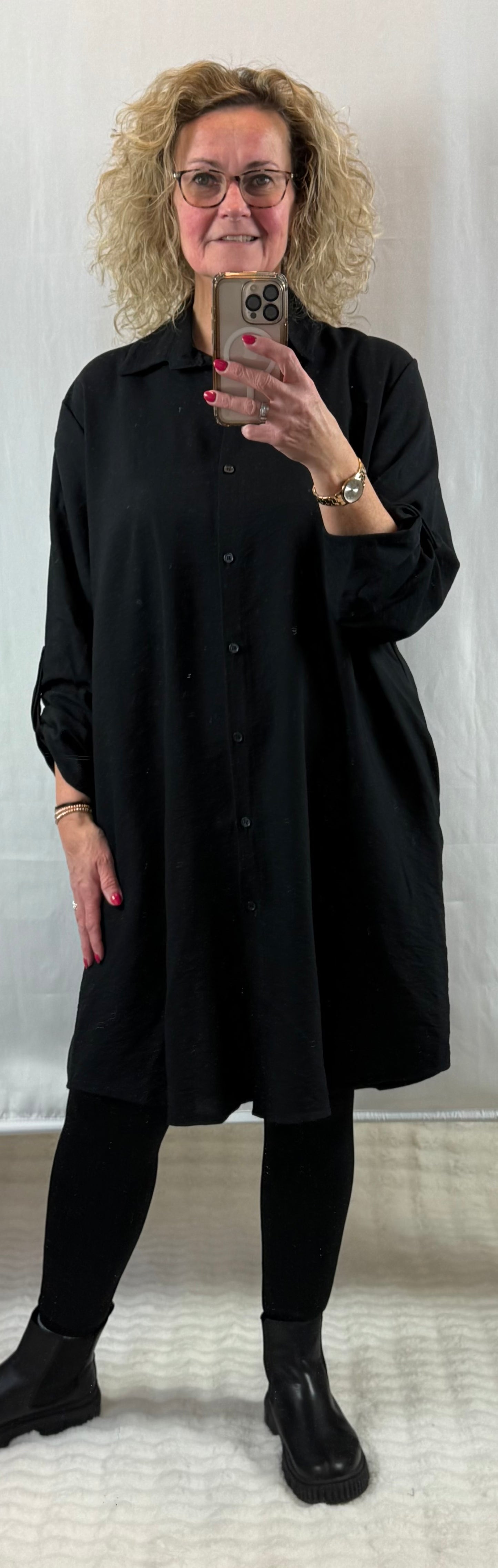 Lange blouse/tuniek/jurk 42/44/46/48