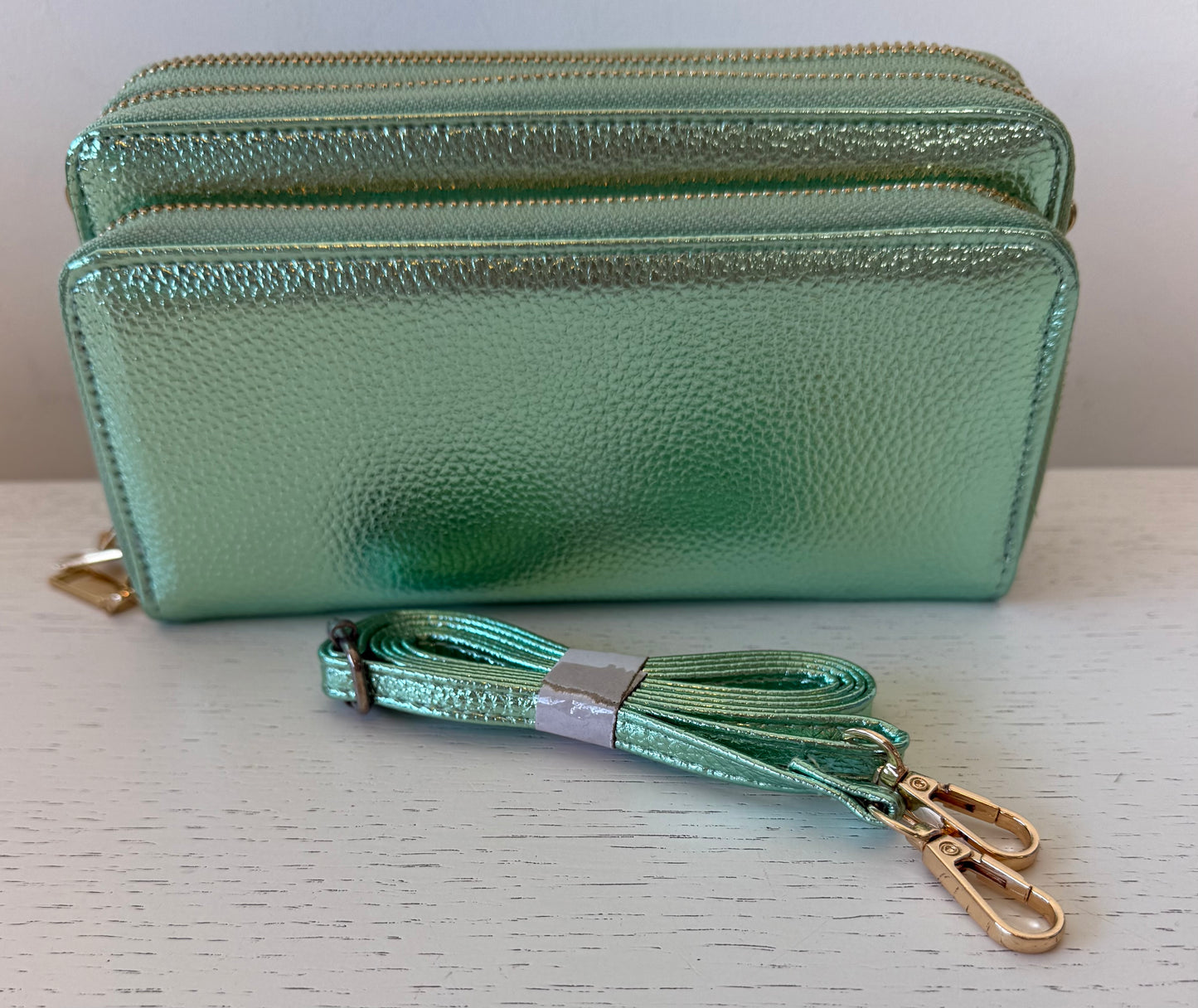 Portemonnee/mobiel/ tasjes metallic