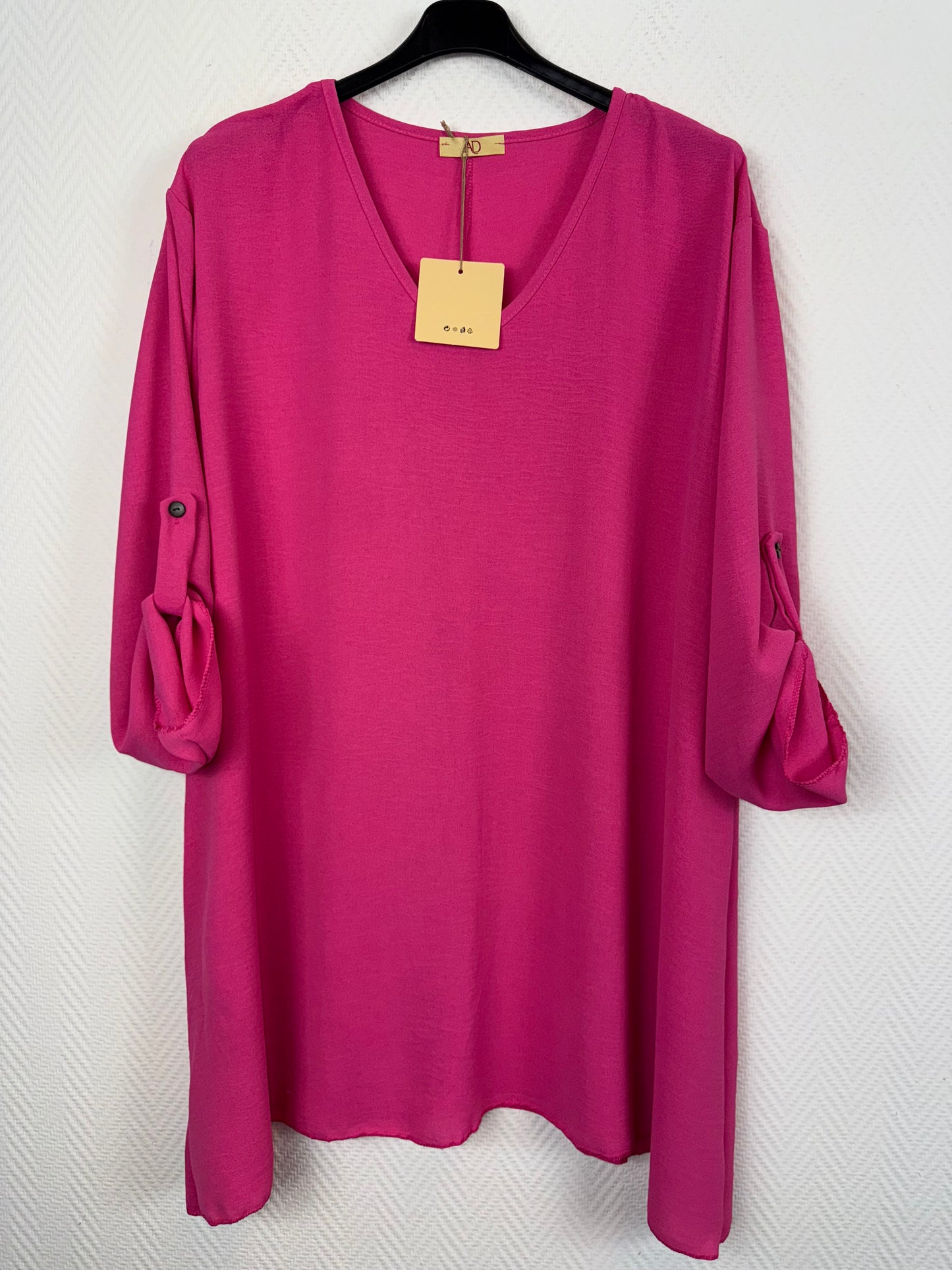 Basis A lijn tuniek met ophaalmouwen