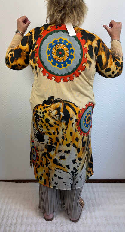 Lurex vesten print 40/42/46/48/50