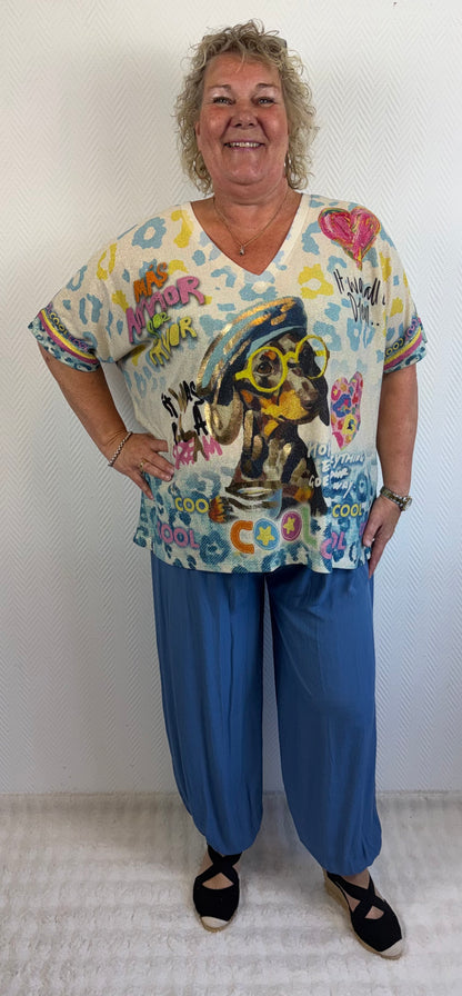 Lurex shirt Teckel 48/50/52/54