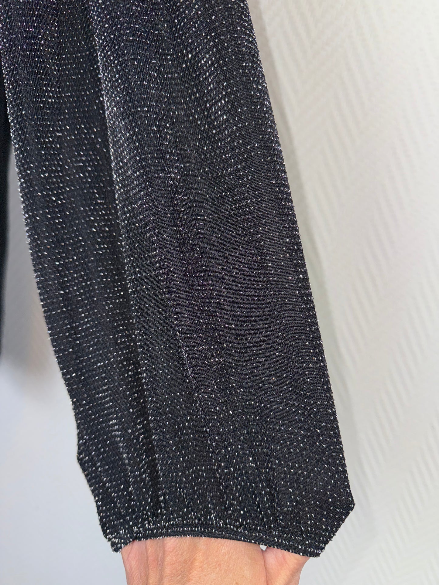 Blouse met glittermouwen 46/48/50/52