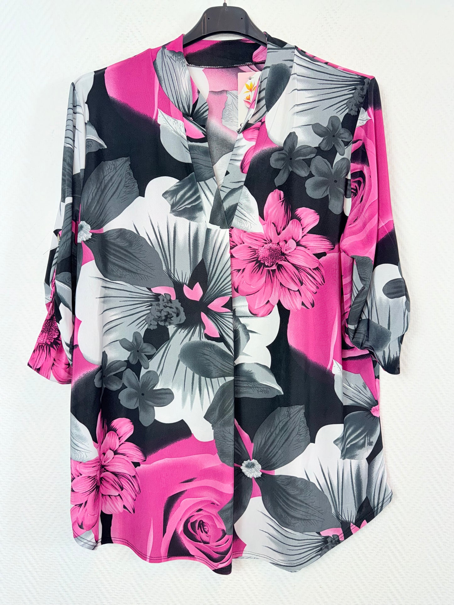 Travelshirt Bloem 42/44/46/48/50