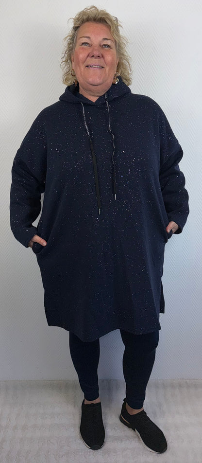 Set glitter donkerblauw 46/48/50