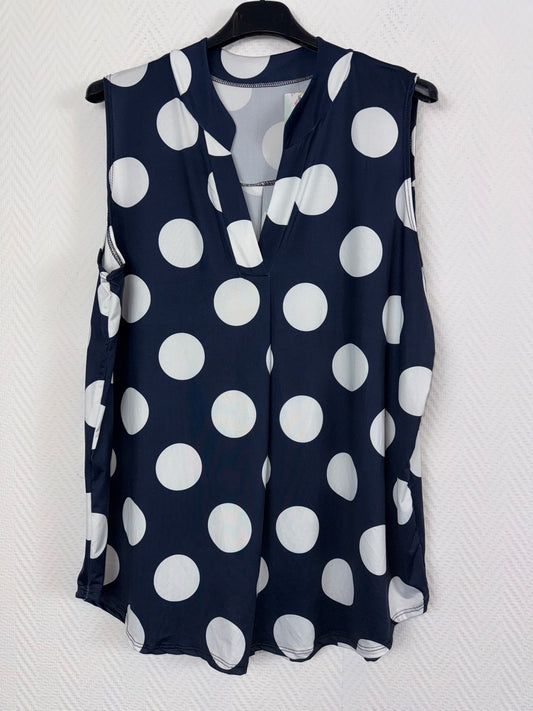 Travelhemdje Polkadot blauw/wit 42/44/46/48