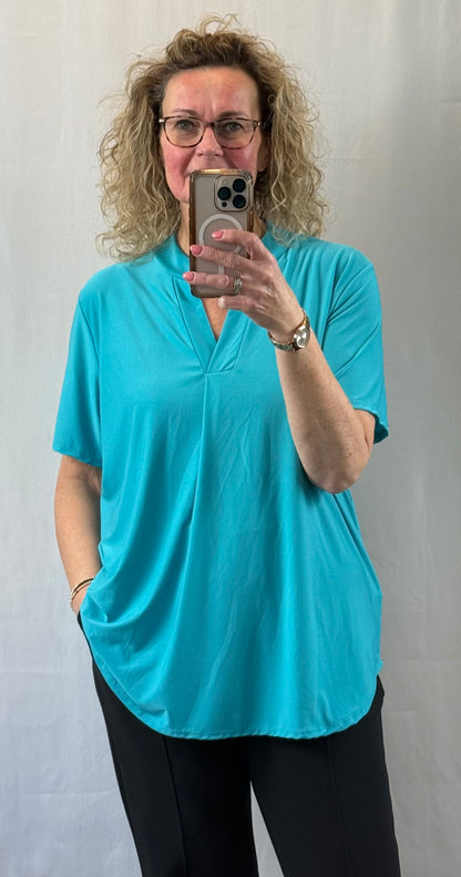 Basis shirt travelshirt korte mouwen 42/44/46/48/50