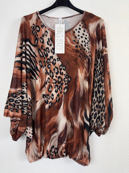 Lurex shirt animal 44/46/48/50/52