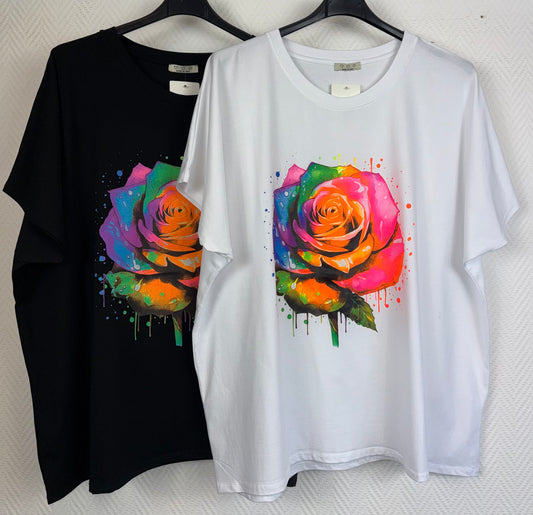 Katoenen shirt Roos 46/48/50