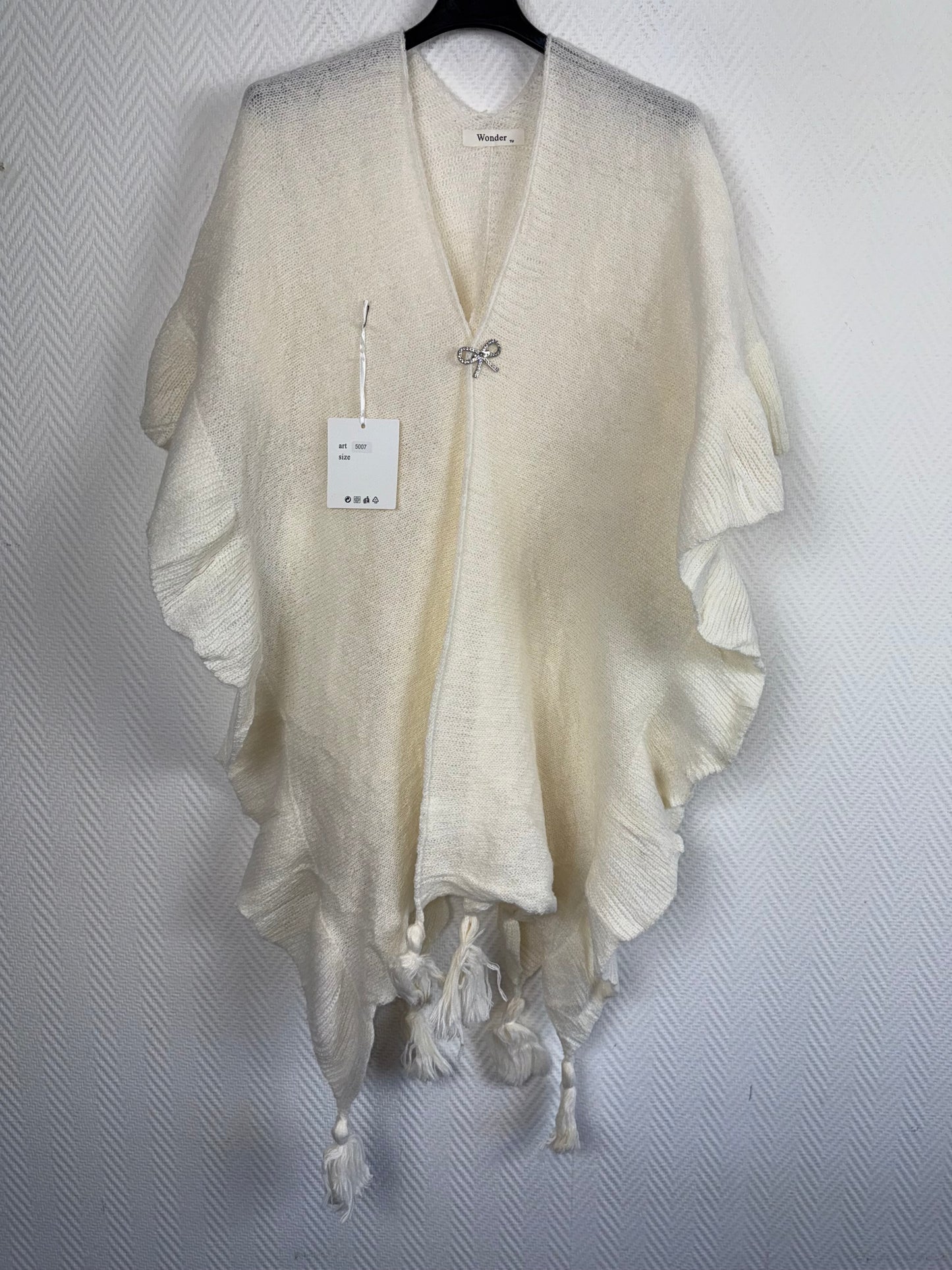 Omslagdoek/Sjaal met broche One size past iedereen.