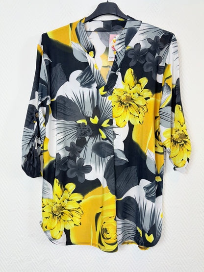 Travelshirt Bloem 42/44/46/48/50