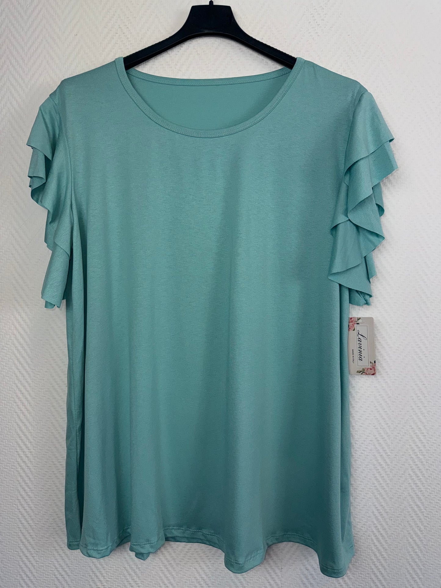 A lijn shirt met roezel mouw 46/48/50