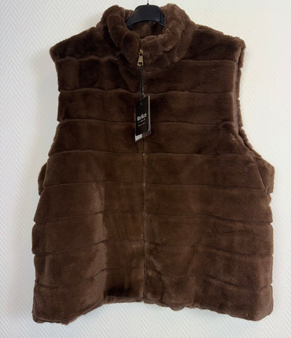 Bodywarmer van nep bont 48/50/52/54