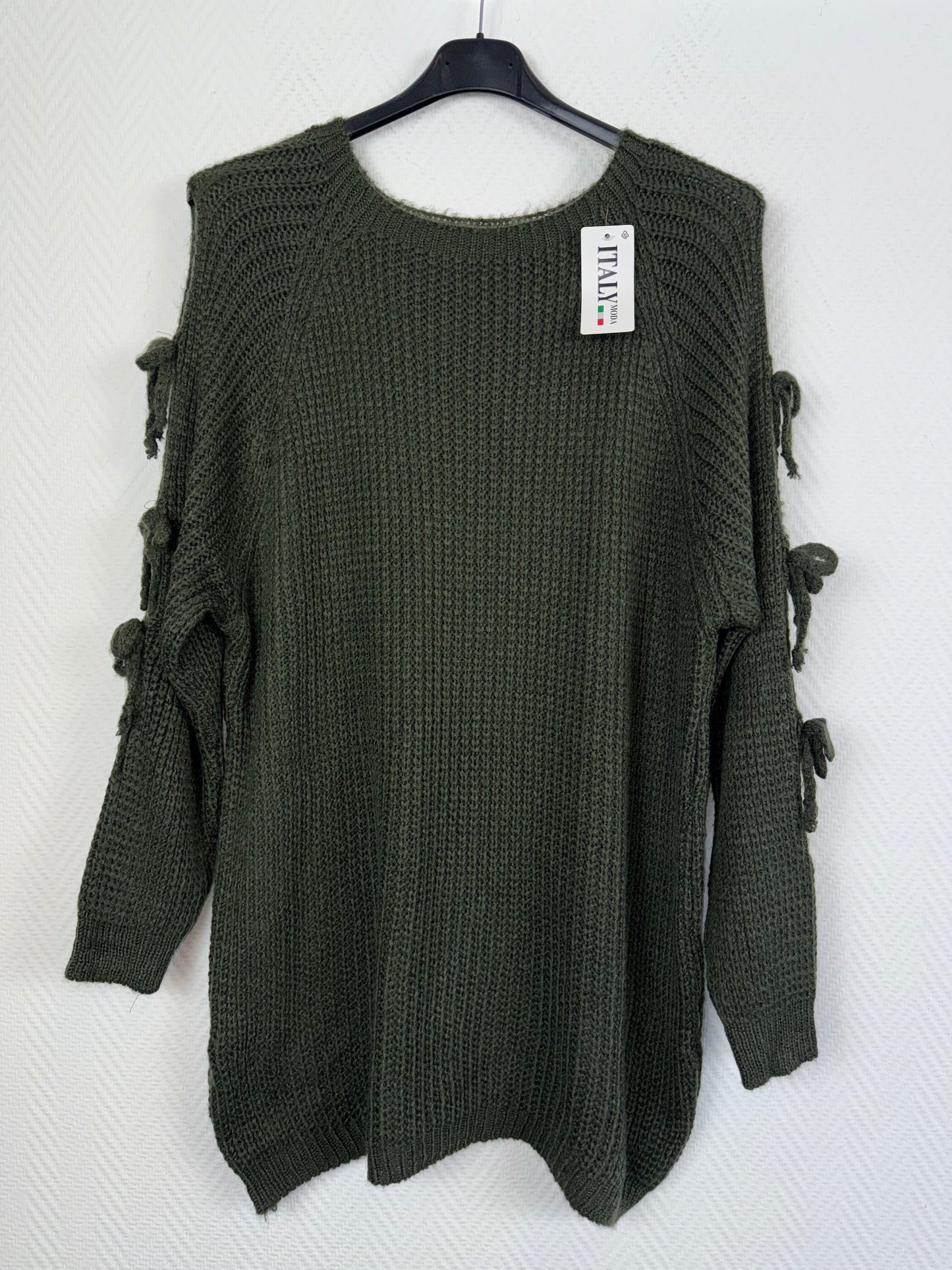 Gebreide trui met strikjes 44/46/48/50