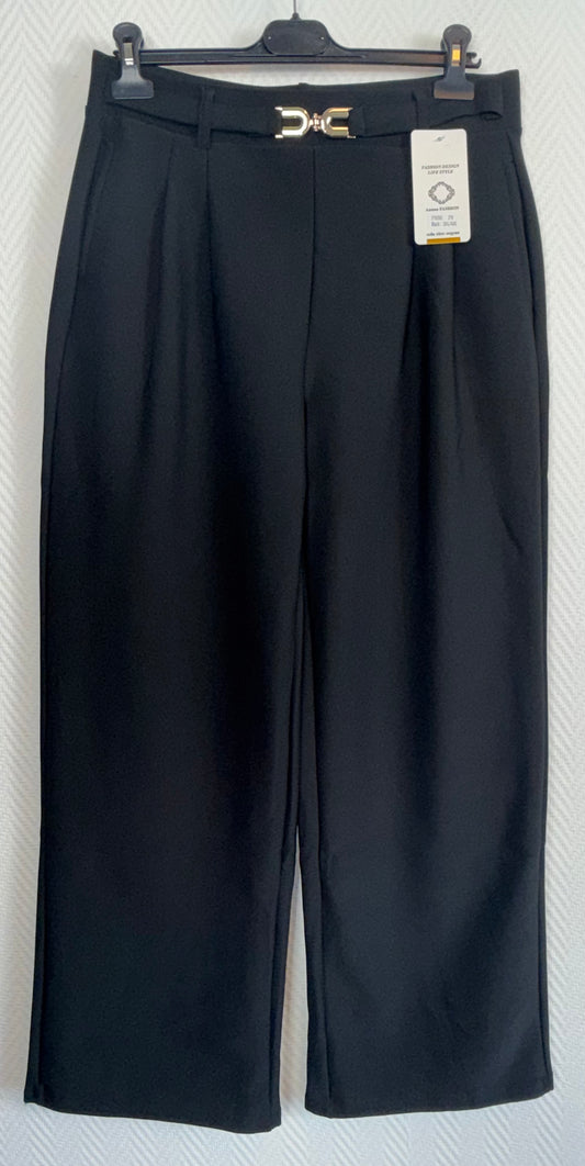 Nette comfy broek/pantalon zwart 44/46-46/48-48/50-50/52