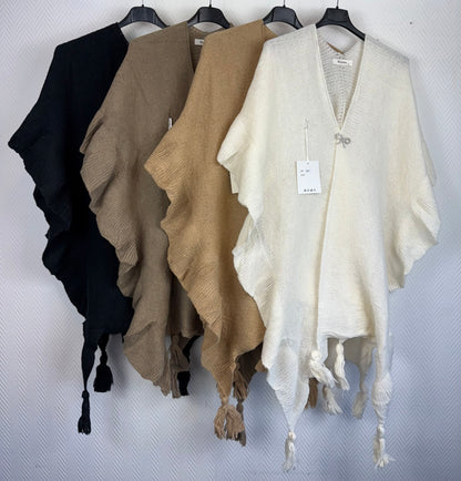 Omslagdoek/Sjaal met broche One size past iedereen.