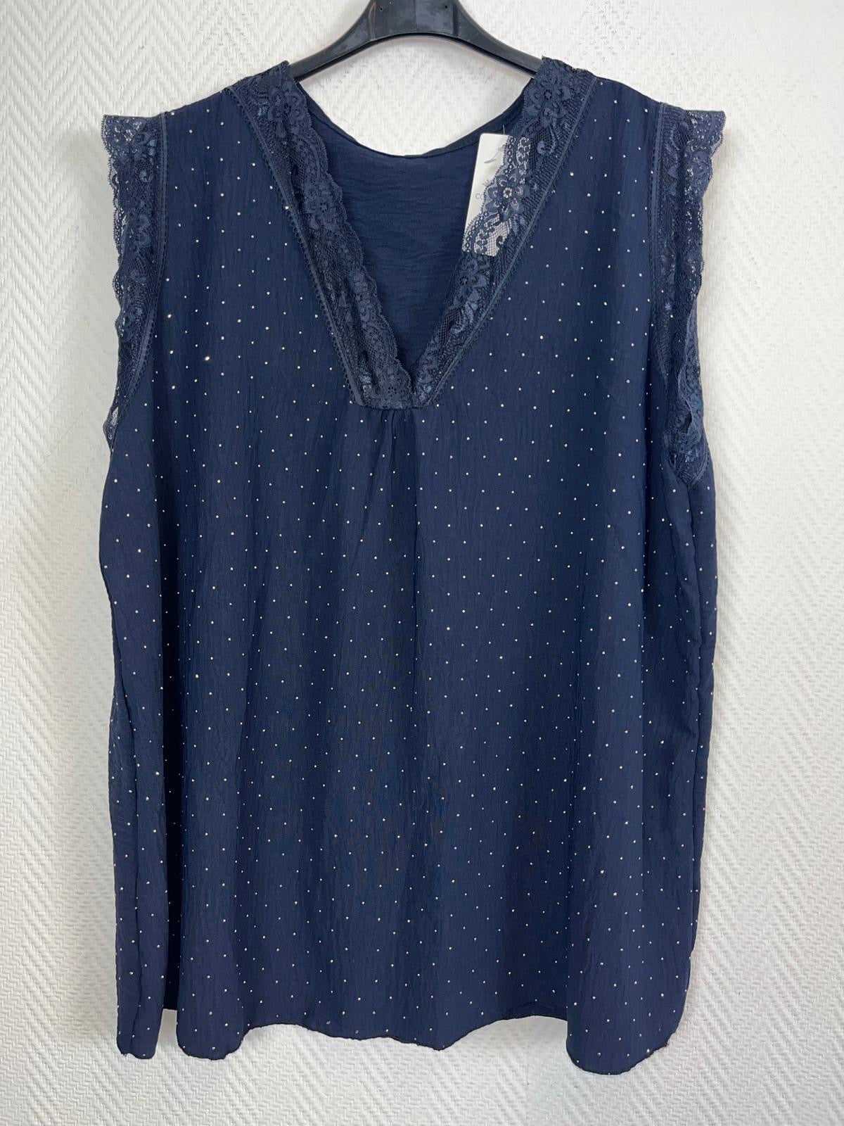 Hemdje Glamour met kapmouwtje 46/48/50