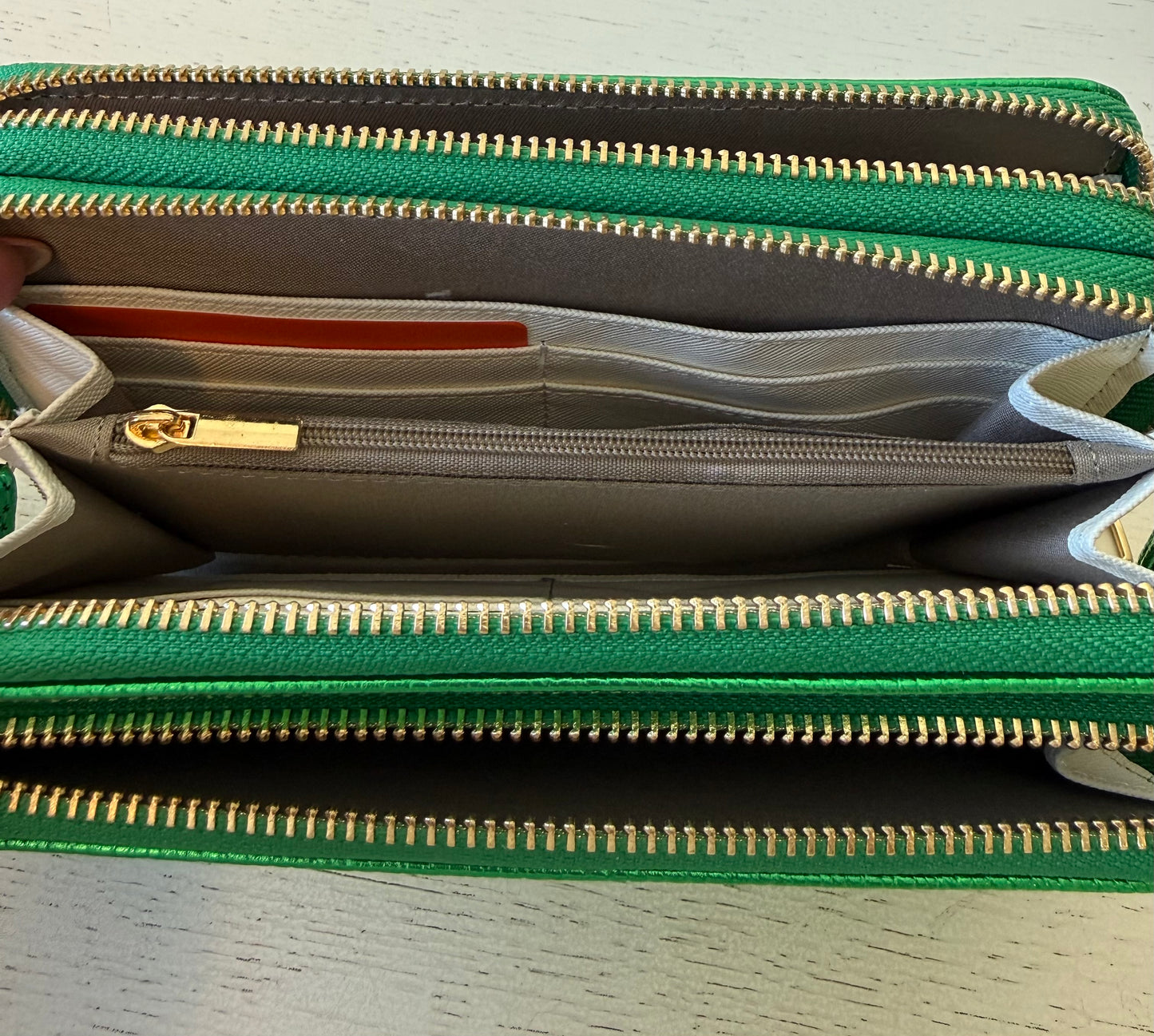 Portemonnee/mobiel/ tasjes metallic