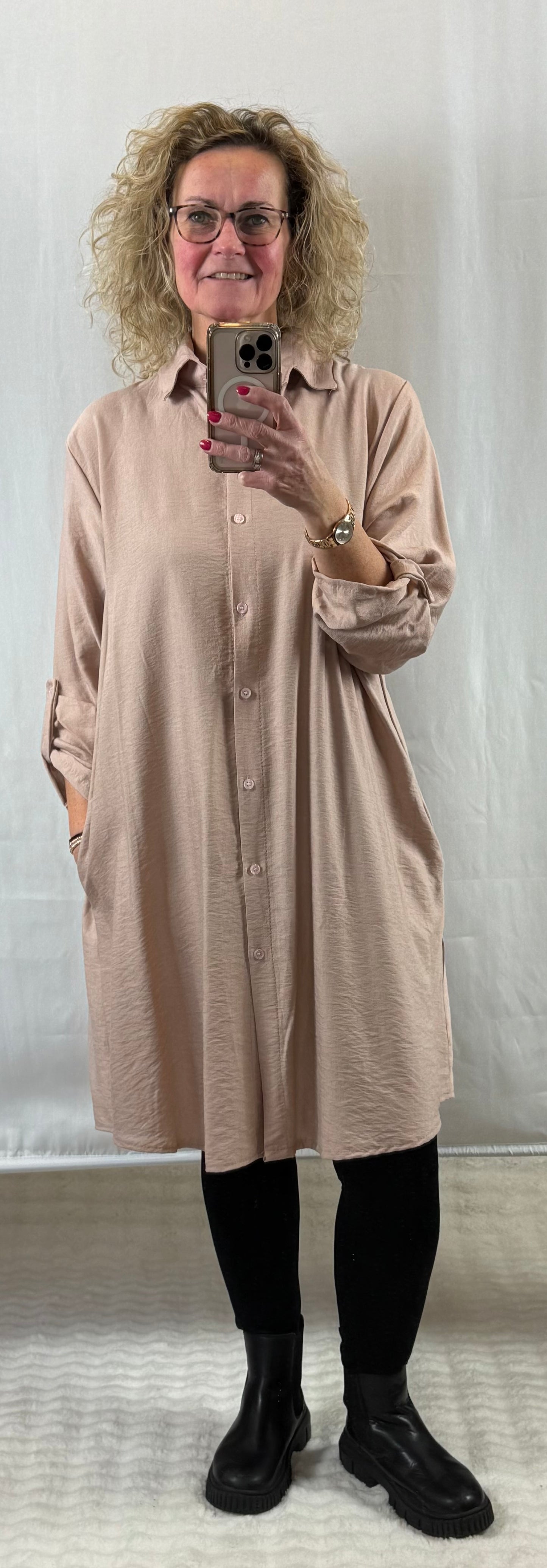 Lange blouse/tuniek/jurk 42/44/46/48