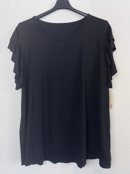 A lijn shirt met roezel mouw 46/48/50