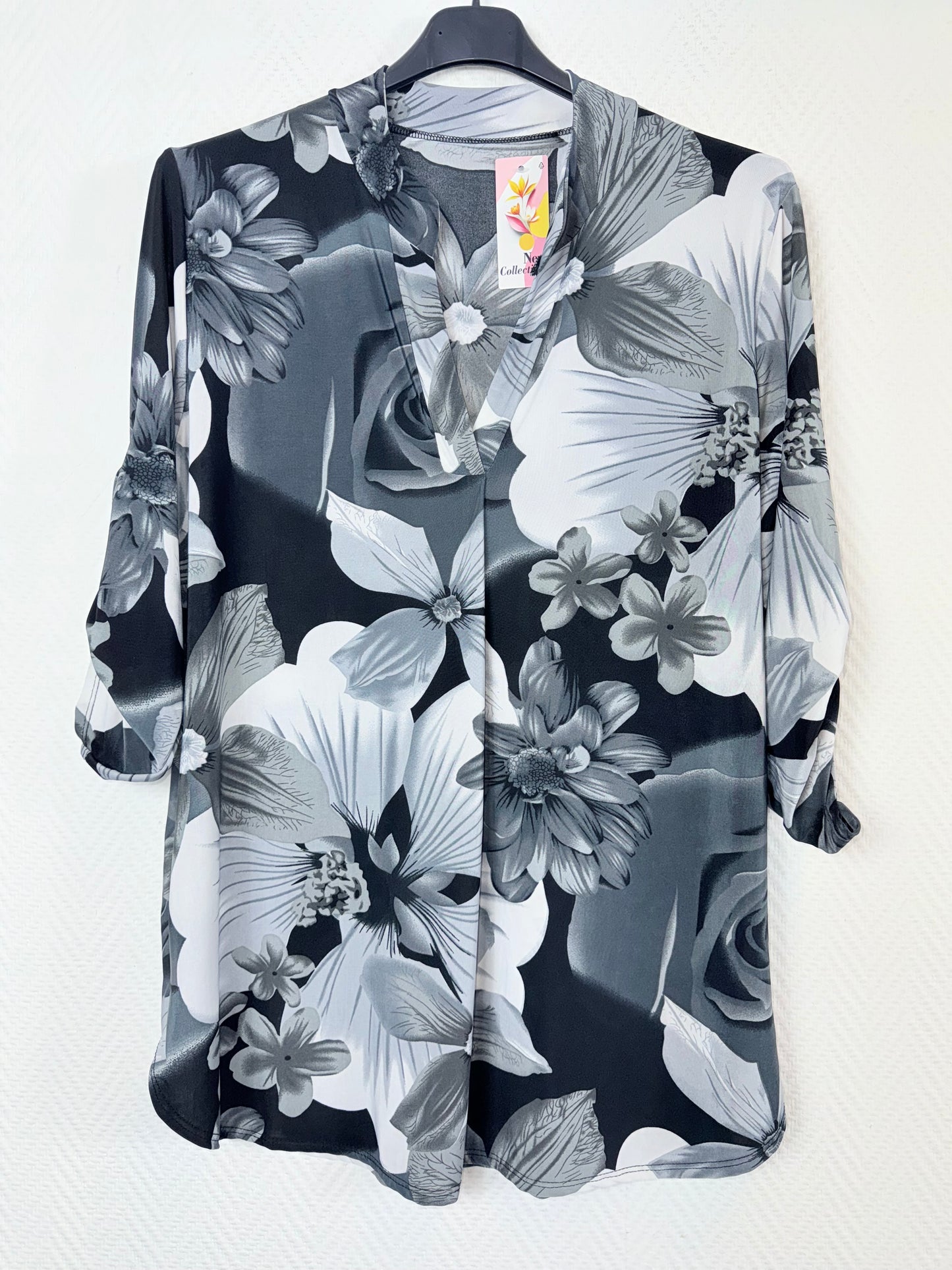 Travelshirt Bloem 42/44/46/48/50