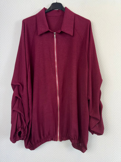 Bomber jasjes met gesmokte mouwen 48/50/52