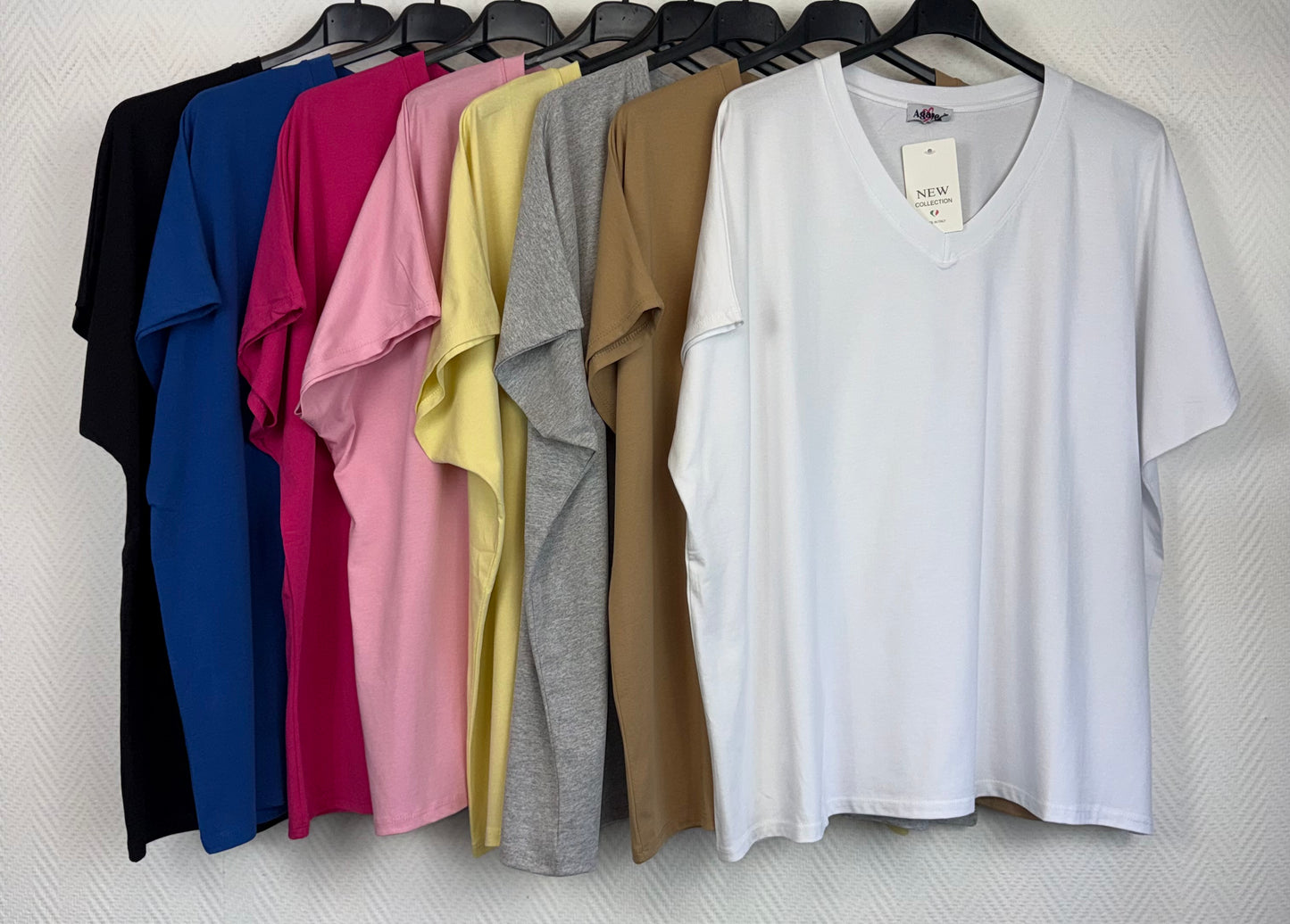 Basis t-shirts stretch katoen 44/46/48/50