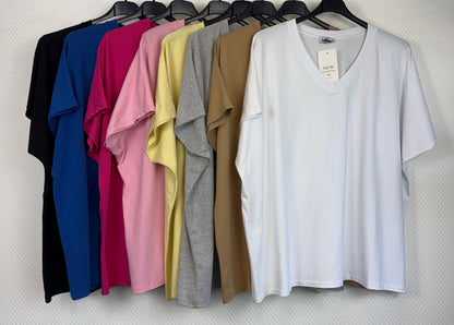 Basis t-shirts stretch katoen 44/46/48/50