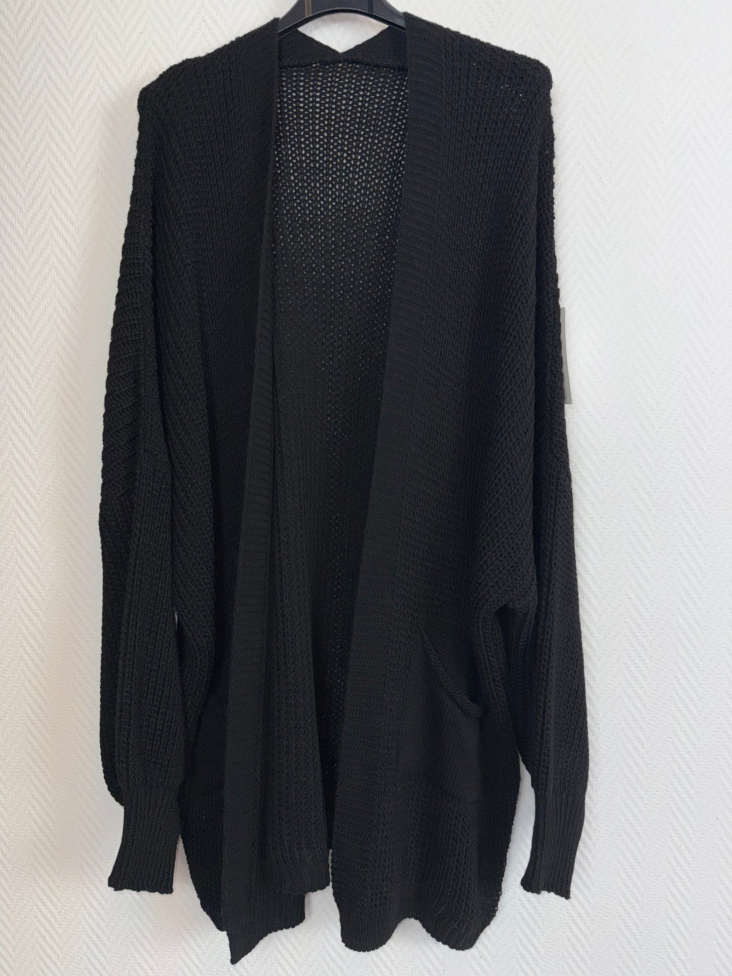 Kort gebreid vest met zakken 44/46/48/50/52/54