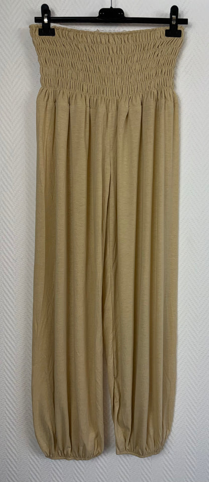 Pof broeken met brede gesmokte elastische band 42/44/46/48/50