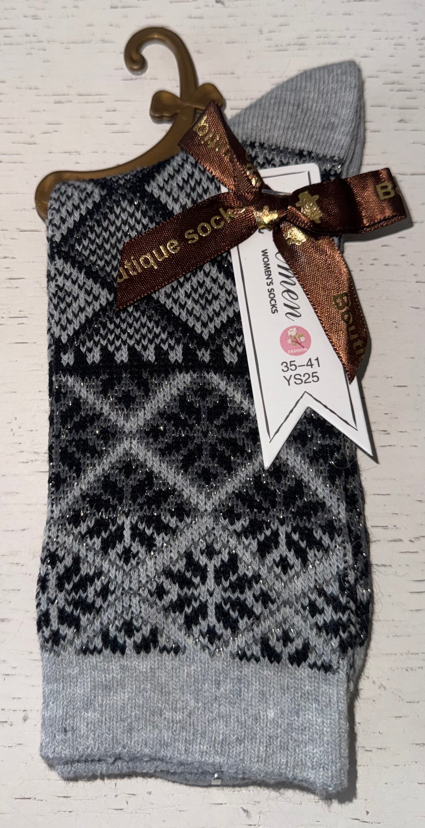 Luxe sokken grijs bruin of zwart 36/36/37/38/39/40/41