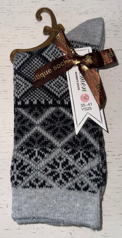 Luxe sokken grijs bruin of zwart 36/36/37/38/39/40/41