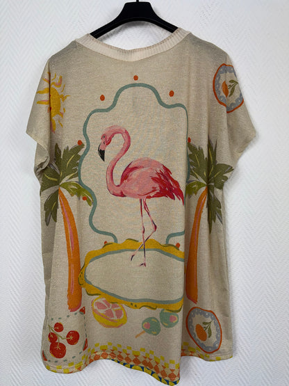 Lurex shirt Flamingo 44/46/48