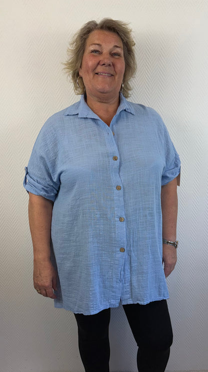 Linnen look blouse 48/50/52