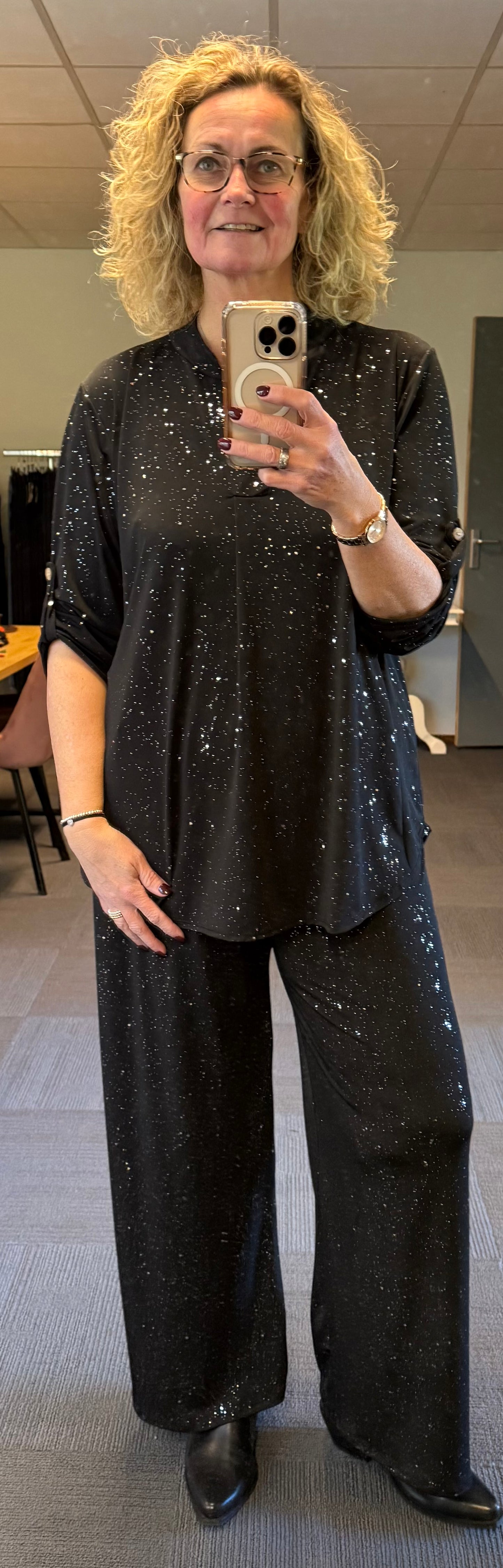 Glitter travelbroek Mia 42/44/46/48/50/52