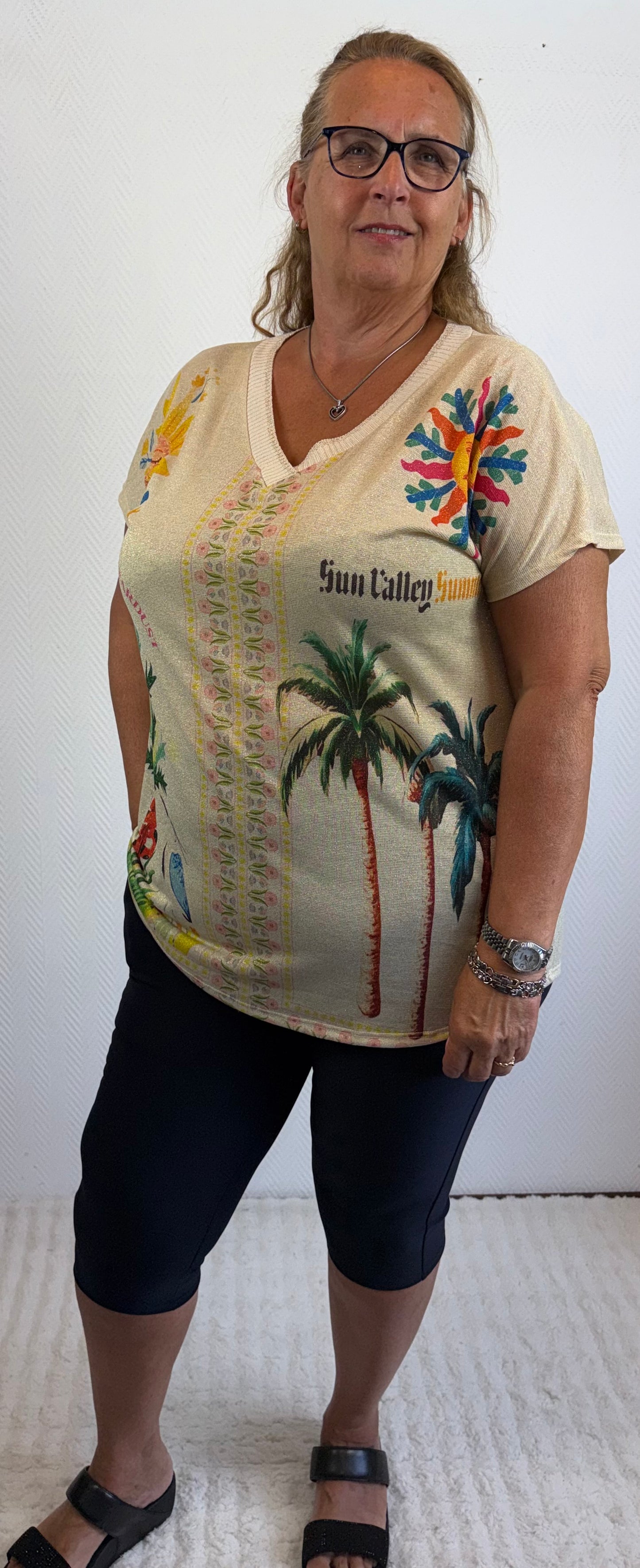 Lurex shirt Palm 44/46/48