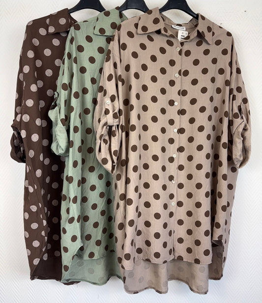 Lange blouse Polkadot 48/50/52