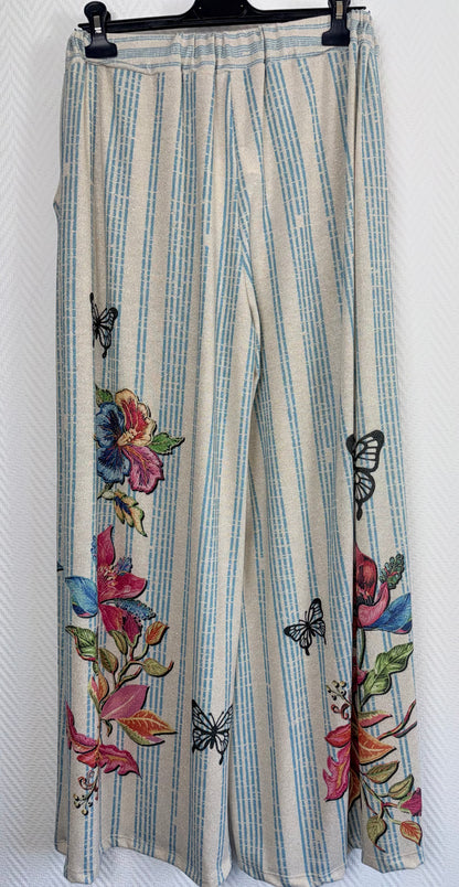 Lurex broek vlinder 44/46/48/50